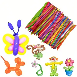 100pcs Long Latex Colorful Magic Square Skinny Balloons, DIY Animal Shaping Kit with Twisting Tools, No Electricity Needed, Festive Party Decor for Birthdays, Weddings | Home & Festive Party Supplies, Colorful Magic Balloon
