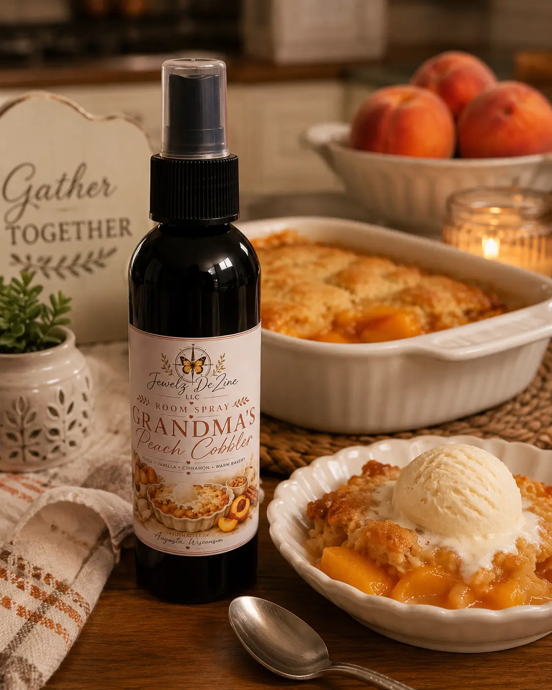 Grandma's Peach Cobbler Room Spray | 4 fl oz (118 mL)