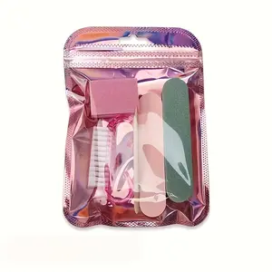 5-Piece Mini Nail File & Exfoliator Kit, Includes Nail Files and Brushes, Travel-Friendly Pedicure Set, Multi-Functional Foot Care Tools