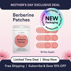 Kind Patches: 30 Berberine Patches, Steady Release, Vegan, 1 Month Pack