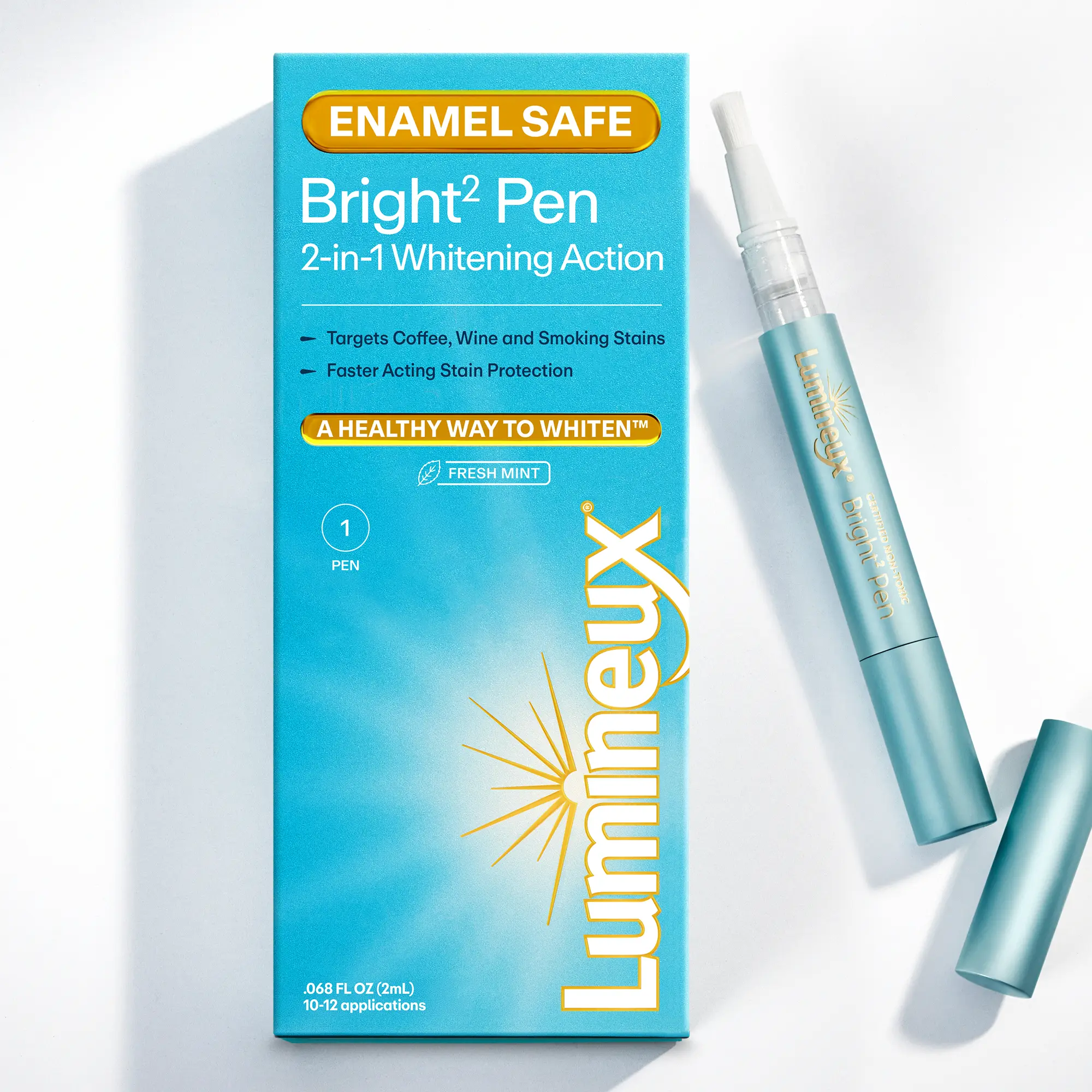 Lumineux 2-in-1 Whitening Pen (1 Pack) Enamel Safe - Whiten Without The Sensitivity - Removes Coffee, Tea, and Smoking Stains Lumineux 2-in-1 Whitening Pen (1 Pack) Enamel Safe - Whiten Without The Sensitivity - Removes Coffee, Tea, and Smoking Stains