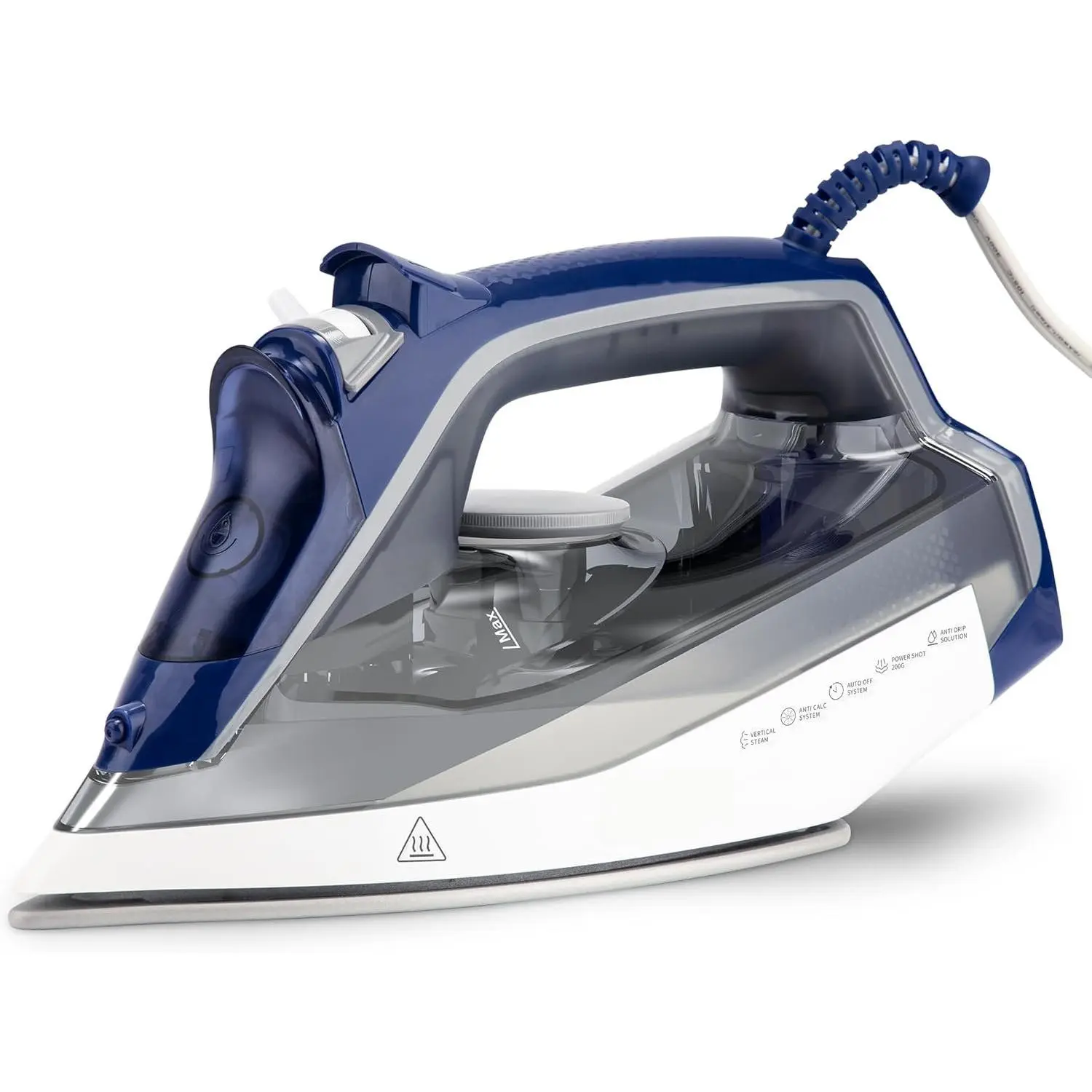 Steam Iron for Clothes, 1750W Clothes Iron with Ceramic Soleplate,  Steam, 3-Way Auto Shut Off, Self-Cleaning & Anti-Calc, Anti-Drip, 13.52oz Water , Grey