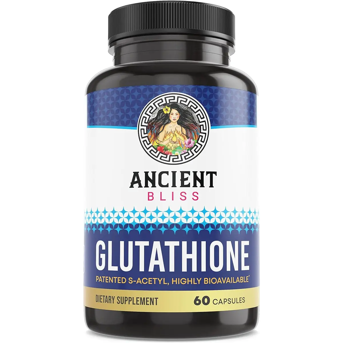 Ancient Bliss S-Acetyl Glutathione Dietary Supplement - Vegan, Unflavored, Quality-Formulated, Highly Absorbent Cellular Antioxidant for Adults’ Immunity Boost & Joint Support - 60 Non-GMO, Natural, Chemical-Free, Paraben-Free Capsules