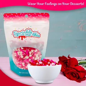 Say It from the Heart Sprinkles –  Heart-Shaped Sprinkles for Valentine’s Day Baking – Available in 4 oz, 8 oz, and 12 oz