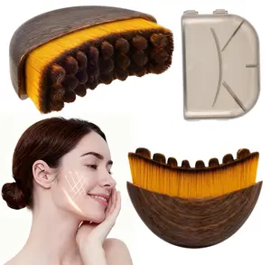 Lymphatic Contour Face Brush for Jawline & Chin Sculpting - Dry Brushing Massager for Lymphatic Drainage & Facial Fatigue Relief, Eronomically Designed to Fit The Skin Precisely (1PCS) Beauty Roller Daily-MM