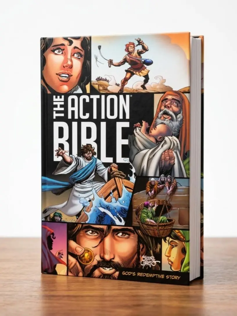 The Action Bible: God's Redemptive Story Action Bible Series Hardcover Illustrated 230 Stories Bestselling Christian Book 2025