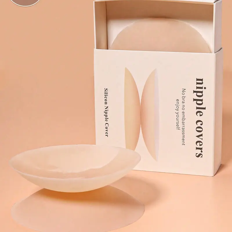 【Black Friday】4Pcs Summer Women's Ultra-Thin Invisible Nipple Covers, Strapless Sticky Silicone Bras, Underwear Accessories, Suitable for Travel, Home, Wedding Dress