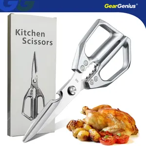Stainless steel kitchen scissors, chicken bone scissors, industrial scissors, multifunctional outdoor meat scissors, Kitchen Shears, Heavy Duty Scissor, suitable for household, restaurant, pruning, gardening, slaughterhouse kitchen supplies