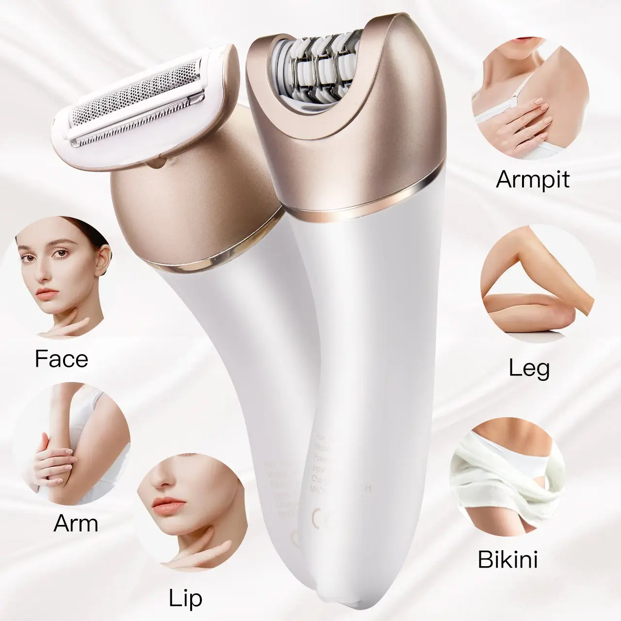 2 in 1 Electric Epilator for Hair Removal, Women's Shaver  Razor,Cordless Portable Shaver,Rechargeable Shaver Machine,Rechargeable Body Hair Trimmer, Bikini Trimmer for Arm Leg & Armpit,Hair Removal Device,Wet & Dry Use