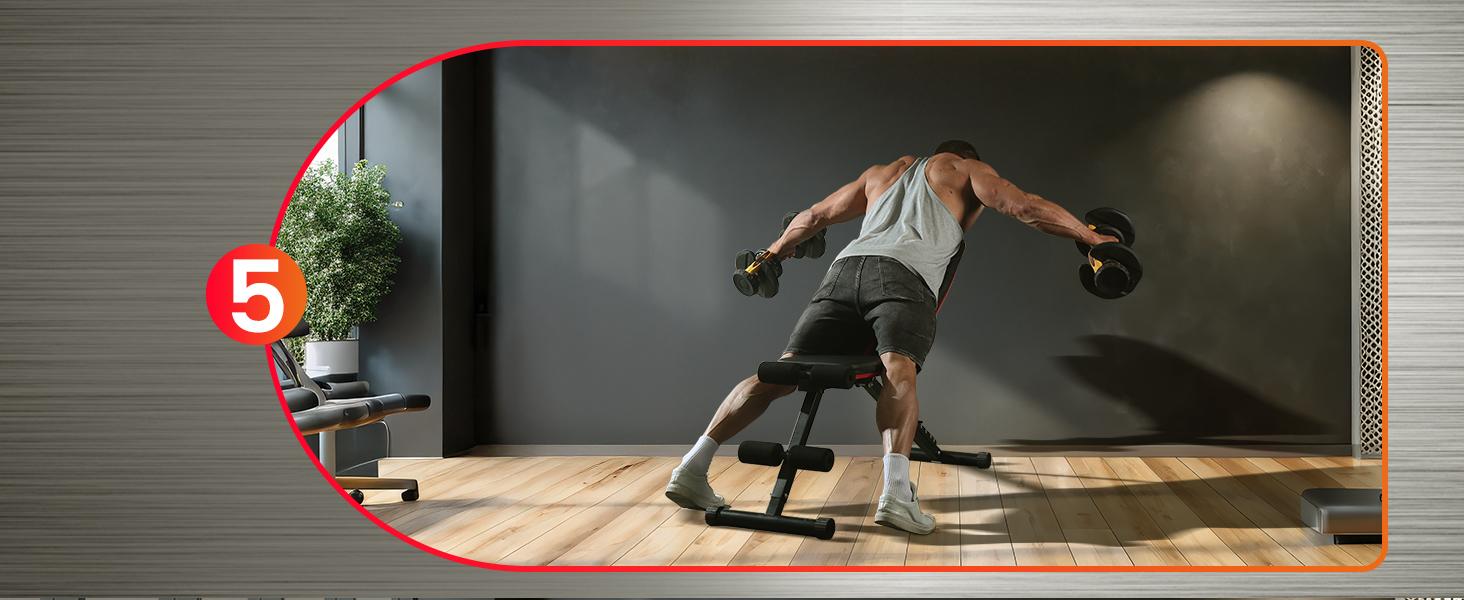 Orinar Adjustable Weight Bench Press Incline Decline Strength Training Bench Full Body Gym Workout Benches for Home Gym Fitness