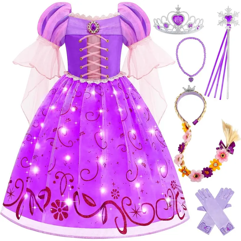 strapless open back dress Princess Rapunzel Dress Purple Adults Rapunzel Outfit Costume for Wome   MJcostume