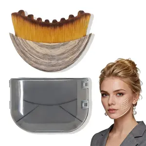 Face Lymphatic Contour Brush for Jawline & Chin Sculpting Dry Brushing Massager for Lymphatic Drainage & Facial Fatigue Relief Ergonomically Designed to Fit The Skin Precisely 1PCS Beauty Roller Daily Summervibes Smooth Bristles