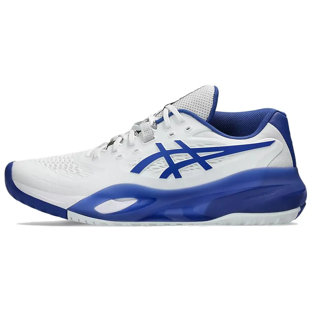 ASICS GEL Resolution X Abrasion Resistant Support Low Top Tennis Shoes Men's White Blue Versatile Comfort 1041A481-101