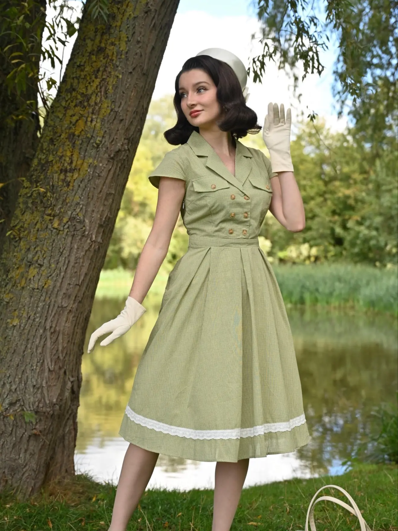 thalia retrofete green dress - TikTok Shop