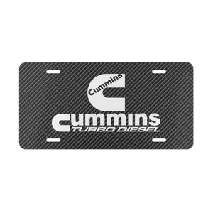 Cummins Turbo Diesel Carbon Fiber License Plate