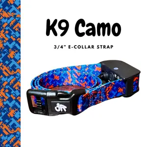 3/4" Replacement E-Collar Strap – Soft, Lightweight Polyester | Adjustable Fit 12"–26" Neck | K9 Camo
