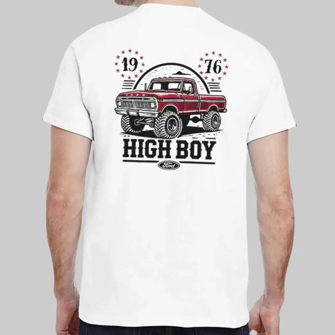 1976 Ford High Boy Classic Pickup Truck T-Shirt Sweatshirt Hoodie 2 Sided, Ford Dentside Apparel, Car Enthusiast And Fans Gift