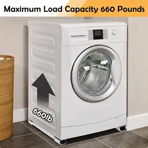 Furniture Washing Machine Dolly, Extendable Appliance Rollers Refrigerator Heavy Duty, Washing Machine Stand Wheels Fridge Appliance Dolly Movers Mobile Washer and Dryer Moving Base, Appliance Rollers,Appliance Wheels,Appliance Mover.