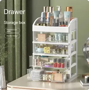 Drawer Jewelry Makeup Storage Box Large Capacity Transparent Makeup Storage Box Multi-layer Multi-functional Desktop Organizer