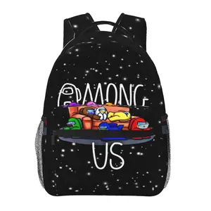 Lightweight Among us Backpack Funny Cartoon Among us birthday decorations Daily Commute Casual Laptop Backpack Hiking Daypack Among us toys storage bag for birthday, anniversary, party gifts