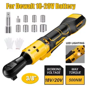 For DeWalt 20V Compatible Ratchet – No Need to Buy New Battery System | 45 Ft-Lbs Torque | Low Noise & High Efficiency | Extension Bar for Deep Recessed Bolts