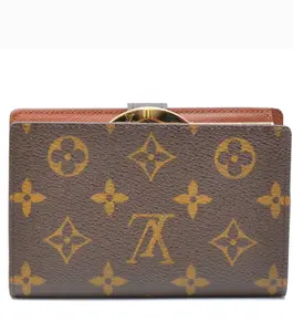 Pre-owned Louis Vuitton pvc Clutches & Wristlets Monogram Viennois Bifold Brown Portefeuille Wallet 4000029003637
