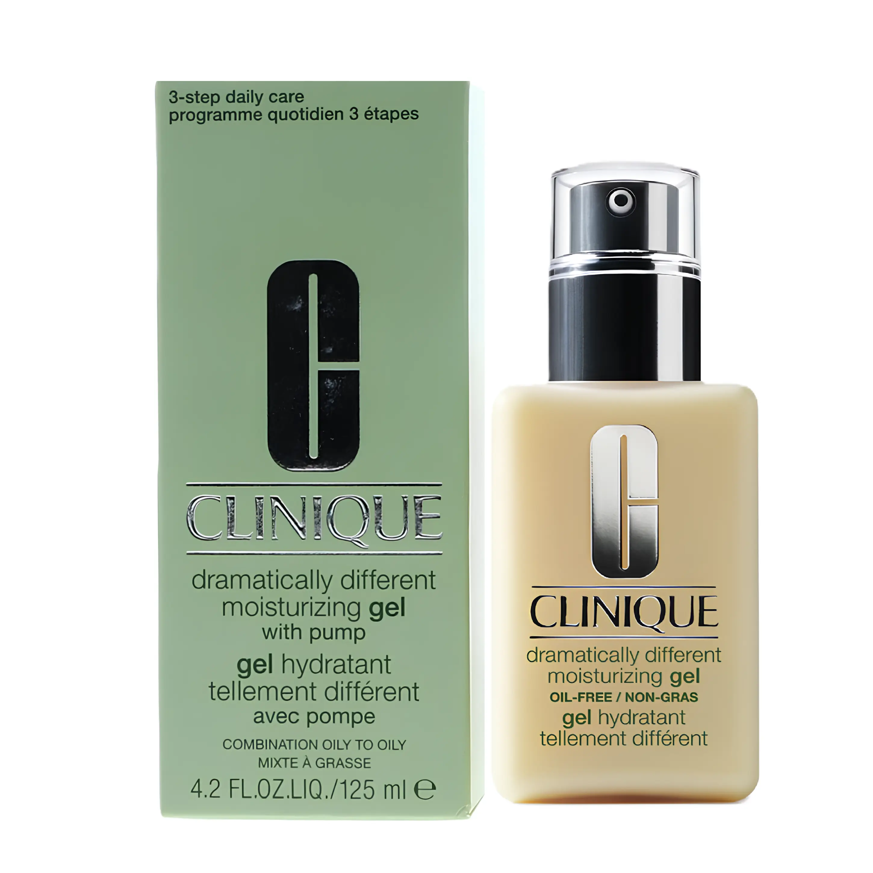 Clinique Dramatically Different Moisturizing Gel With Pump for Combination Oily to Oily Skin, 4.2 Ounce