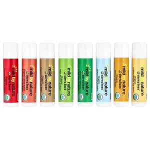 Mild By Nature Sierra Bees™, Organic Lip Balms Combo Pack, 8 Pack, 0.15 oz (4.25 g) Each