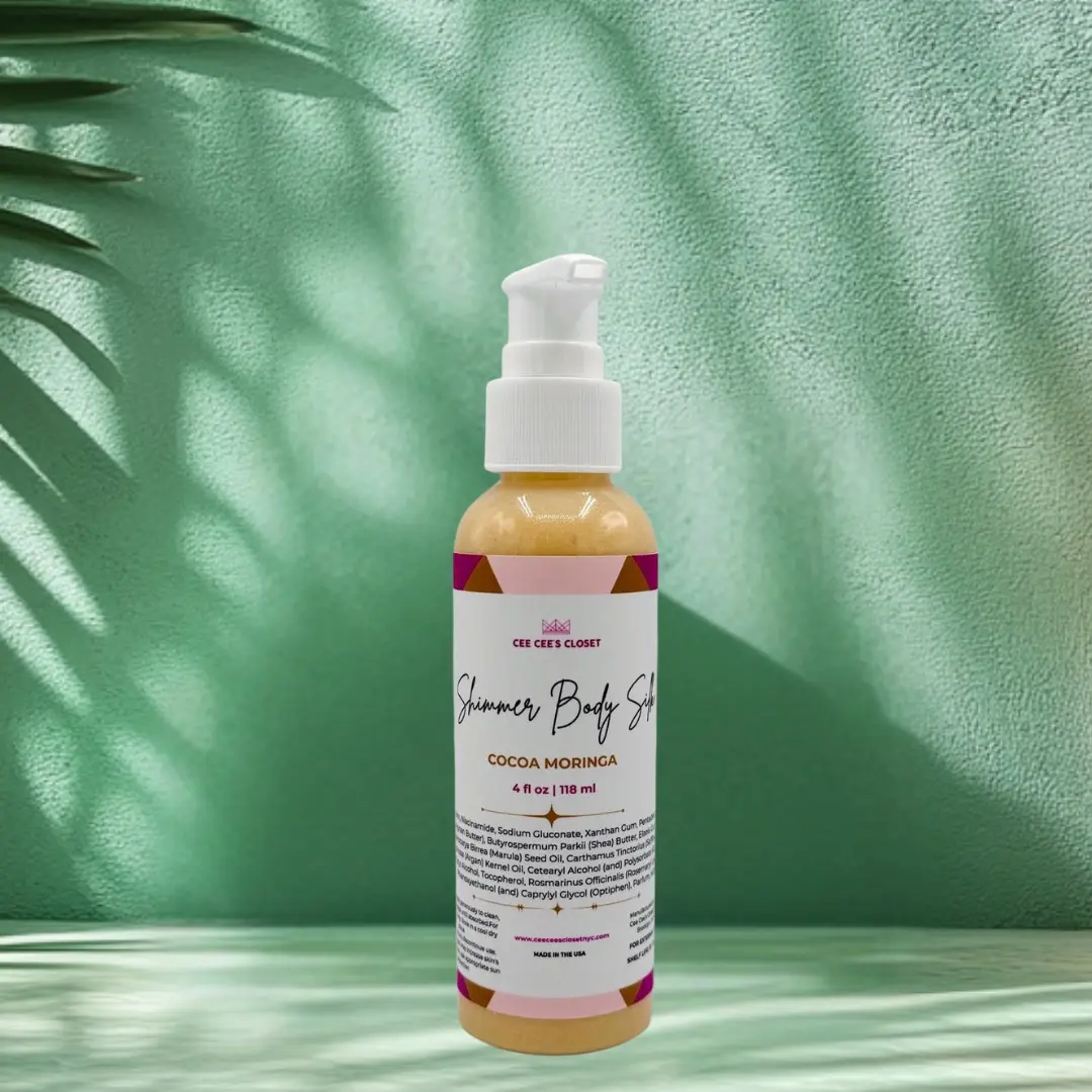 Cocoa Moringa Niacinamide Shimmer Body Silk for Soft Moisturized Skin