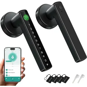 Door Lock,Biometric Door Knob with Code,6 in 1Keyless Door Handle,App,Generate Passcode Remotely,for Bedrooms Office Home Hotel Apartment