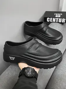 Men's Thick Sole Waterproof Non-Slip Slippers, Water Clogs, EVA Clogs, Kitchen Clogs, Casual Slipper Shoes, Simple Style, Ideal for Chefs and Nurses, Comfortable Work Shoes