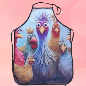 Funny Chicken Pattern Apron, 1 Count Breathable Sleeveless Kitchen Cooking Apron, Funny  Apron for Restaurant, Cafe, Hotel, Garden
