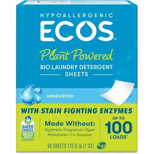 Ecos, Laundry Detergent Liquidless Free Clear 50 Count, 6.17 Ounce