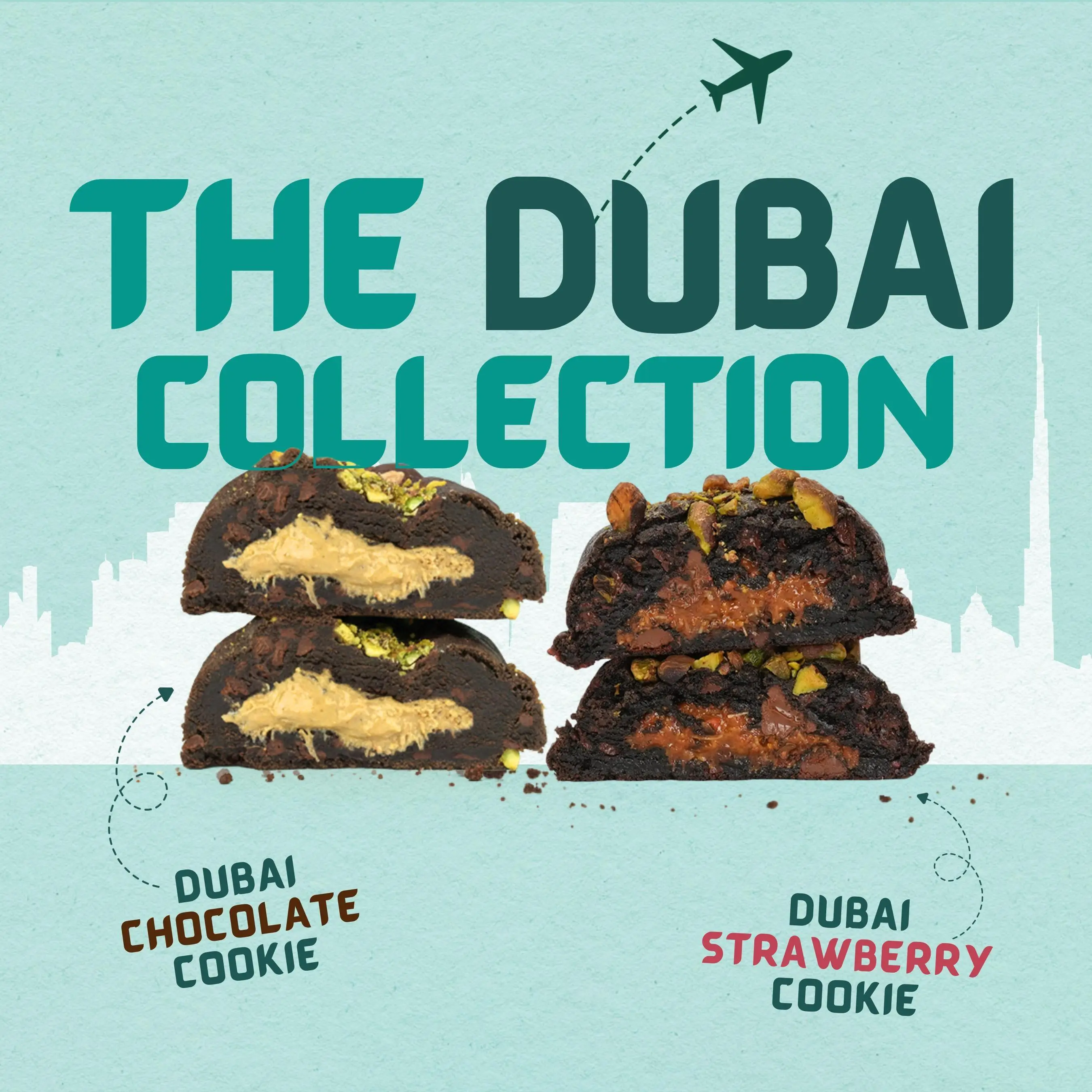 The Dubai Cookie Collection - 4-Pack of Dubai Chocolate & Strawberry ...
