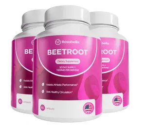 3 Pack Rosabella Organic Beet Root Capsules - 1300mg Beet Root Powder Aids Healthy Circulation & Vitality, Non-GMO, Beet Root Supplement - 60 Capsules, 30-Day Supply