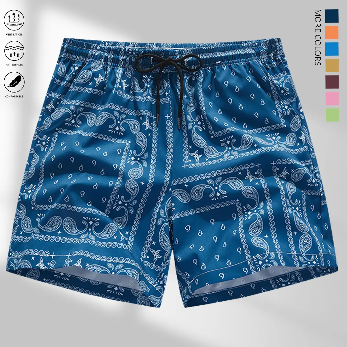 Men’s casual shorts with patterns; breathable and comfortable; suitable for everyday wear, casual sports, vacations, and travel; summer shorts; men’s shorts; summer clothing