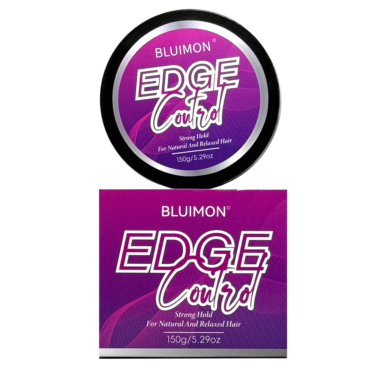 Bluimon Edge Control Gel with Castor Oil Non-Greasy Non-Flaking No White Cast Long Lasting Supports Hair Growth Natural Formula for All Hair Types 5.07 Fl Oz