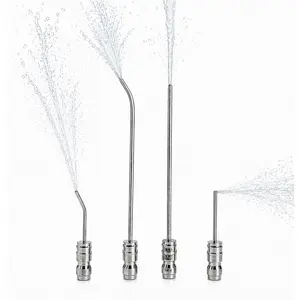 Pressure Washer Needle Tips With Straight and Curved Nozzles 4Pack High Pressure Cleaning Tool for Water Heater,Car & Furniture, Integrated Design — No Disassembly Required (4)