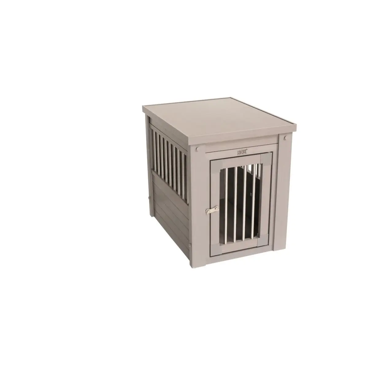New Age Pet Ecoflex Dog Crate - Gray, Medium, Non-Toxic, Stainless Steel Latch, Home Decor Pet Cage