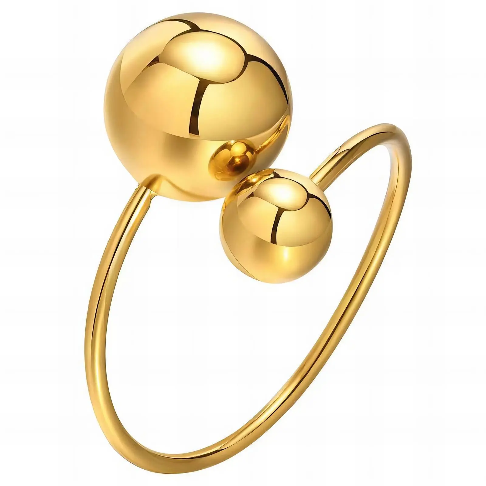 Waterproof Ring, 18K Gold Plated Steel