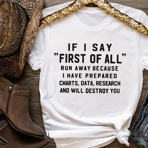 Unisex Streetwear Graphic Tee, Breathable Cotton Blend T-Shirt with Fun Quote Print, Casual Relaxed Fit Summer Top for Daily Wear