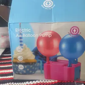 Electric Air Balloon Pump, Portable Dual Nozzle Electric Balloon Inflator, Electric Balloon Pump for Birthday Party Decoration, 110V 600W Hot Pink