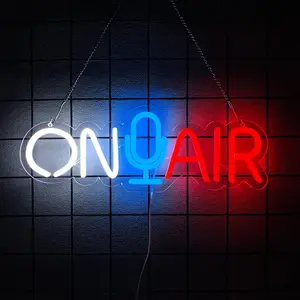 "on Air" Neon Sign for Live Streaming Game Studio Decor, Live Stream Light, Powered Atmosphere Sign, Ideal for Streamers, Players, Influencers