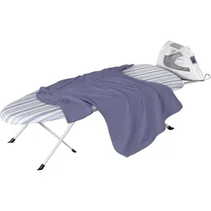 Folding Tabletop Ironing Board with Iron Rest, Blue, 32” L x 12” W, Steel Frame