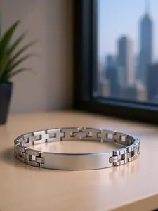 Men's Stainless Steel Chain Bracelet Set, Stackable Bracelets, Fashionable Trendy Accessories, Durable Jewelry Gift Idea, Perfect for Him