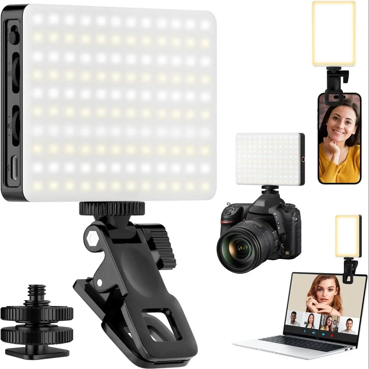Portable Phone Fill Light, Rechargeable 3 Light Modes Phone Selfie Light, Multifunctional Fill Light for Makeup, Vlog, Selfie Led Lights, Rechargeable Video Light