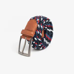 LAEZ Men’s Braided Stretch Belt - Elastic Woven, Adjustable, Multi-Color for Golf, Casual Wear, Premium quality