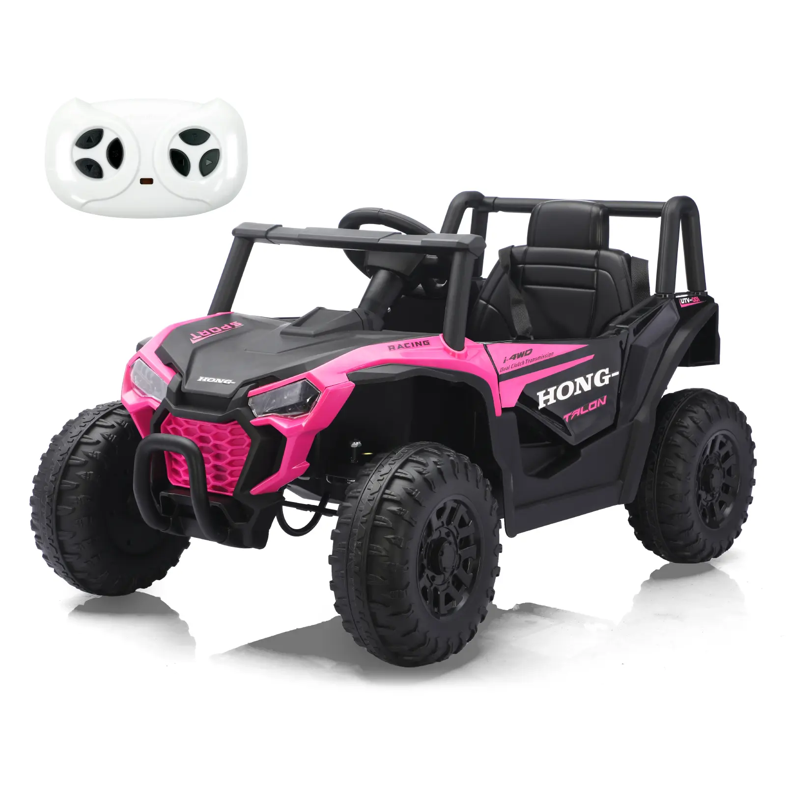 HEIMILI Kids 12V Ride on 2WD UTV, Battery Powered Electric Car, Safety Belt, Forward & Reverse Mode, High/Low Speed, Bumper & Anti-Slip Wheels for Boys and Girls