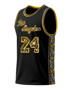 Men's 24 Black Embroidered Basketball Jersey, Sports Jersey, Stylish Jersey, Casual Short Sleeve Vest, Summer Fitted Long Clothing, Letter Pattern, Moderate Fabric