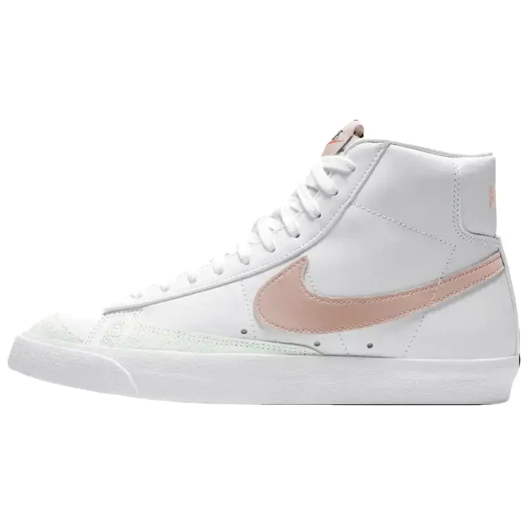 Nike Blazer Mid '77 Vintage 'White Pink Oxford' Women's Round Toe Laces All Seasons Retro Basketball Shoes, Sneaker, Leather, Shoe, Sports Shoes
